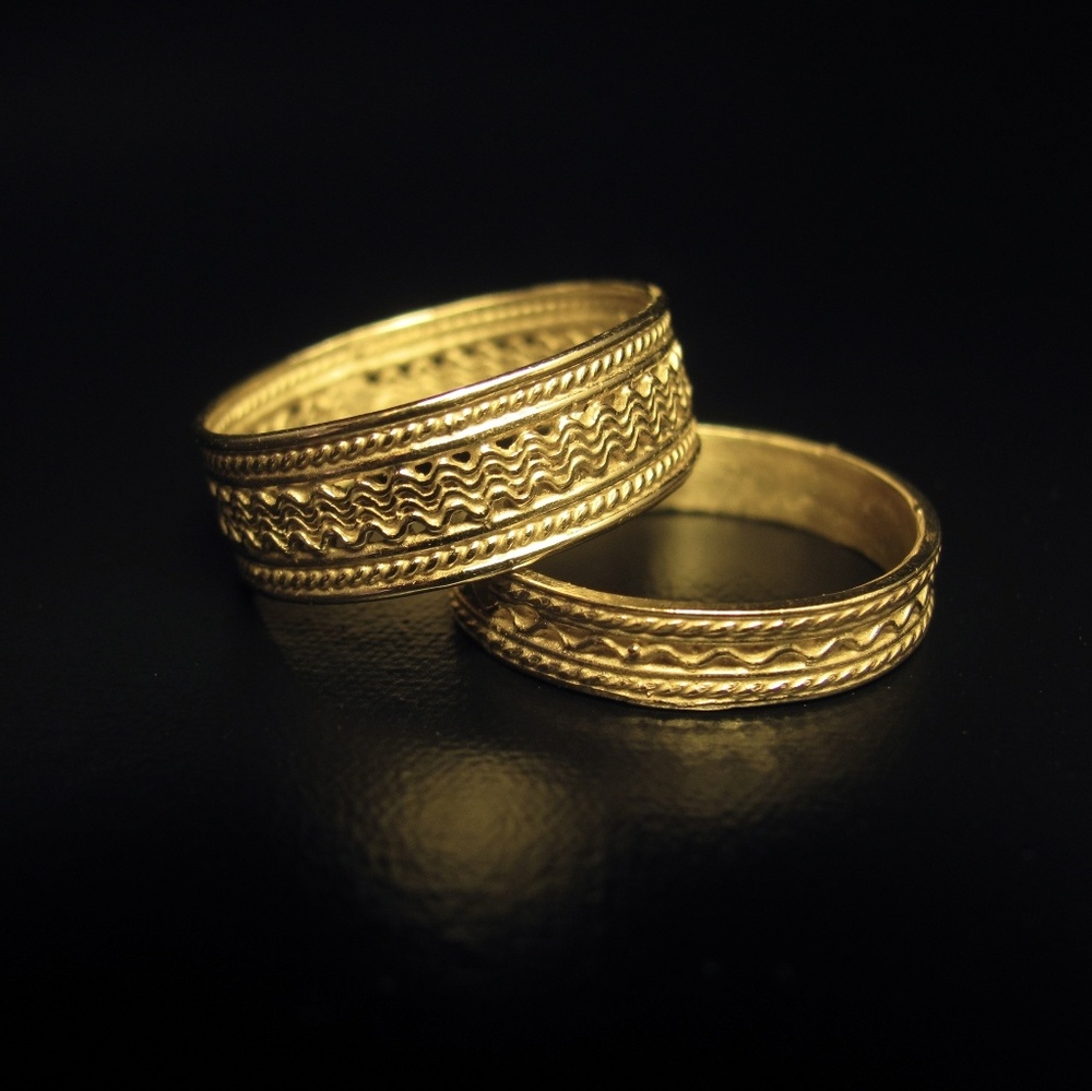 Wedding ring. 14k yellow gold wedding filigree ring for men/women. UNIQUE - Picture 2 of 10